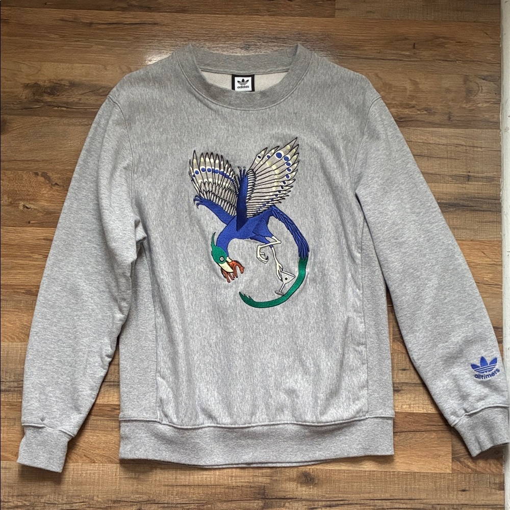 Adidas x alltimers Collab Crewneck Sweatshirt S EUC